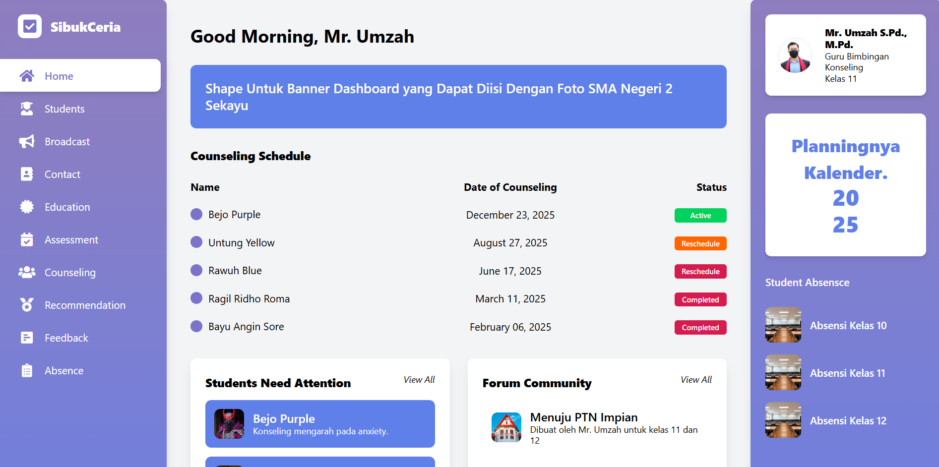Tangkapan Layar Proyek Sibuk Ceria